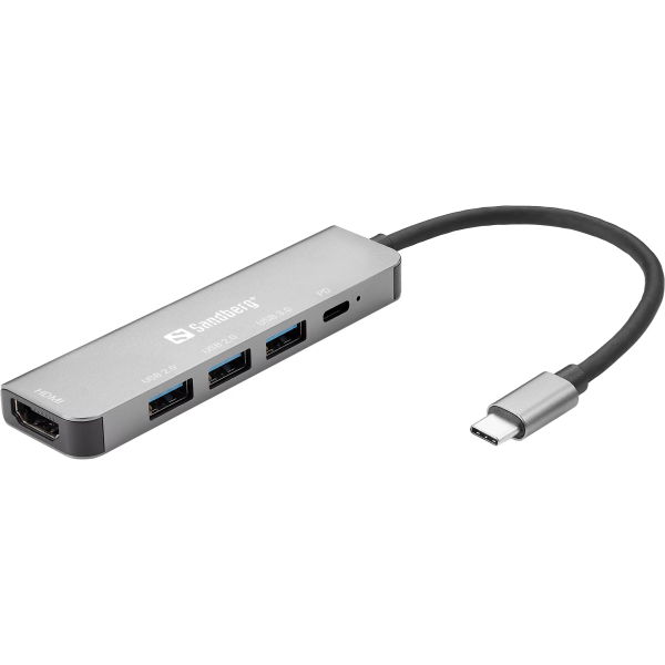 Sandberg USB-C Dock (HDMI USB-C 3xUSB-A PD100) | Klikk Malta