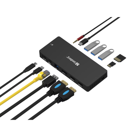 Sandberg USB-C Triple Display 13-in-1 Docki... | Klikk Malta