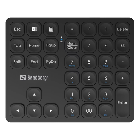 Sandberg Wireless Numeric Keypad Pro Black | Klikk Malta