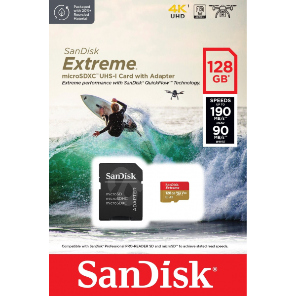 SanDisk 128GB Extreme A2 UHS-I U3 Micro SDX... | Klikk Malta