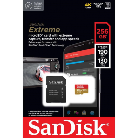 SanDisk 256GB Extreme A2 UHS-I U3 Micro SDX... | Klikk Malta