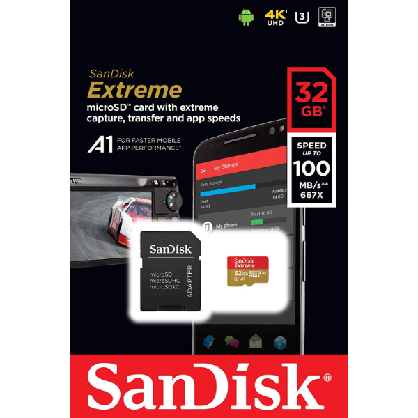 SanDisk 32GB Extreme UHS-3 Micro SDXC Class... | Klikk Malta