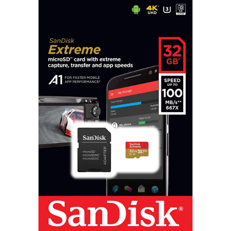SanDisk 32GB Extreme UHS-3 Micro SDXC Class... | Klikk Malta