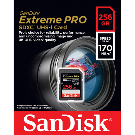 SanDisk Extreme Pro 256GB UHS-I  U3 SDXC Me... | Klikk Malta