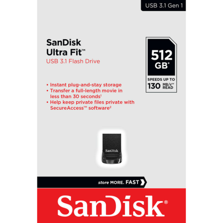 SanDisk Ultra Fit 512GB USB 3.1 Flash Drive | Klikk Malta