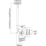 SBOX Ceiling Full Motion TV Mount up to 43 ... | Klikk Malta