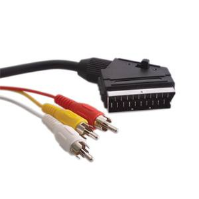 SCART (M) to 3xRCA (M) Cable 1.5m | Klikk Malta