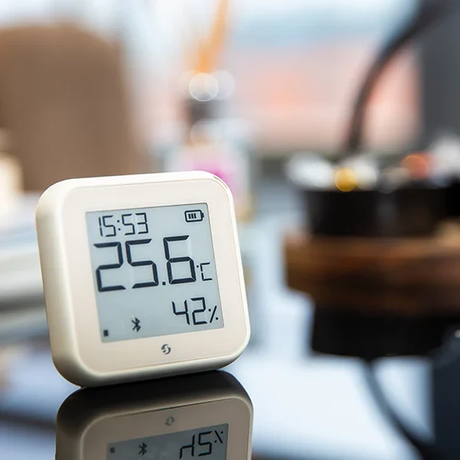 Shelly H&T Gen 3 Smart Sensor w/Display Ivory | Klikk Malta