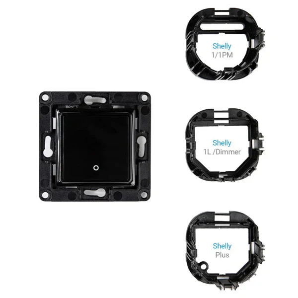 Shelly Smart Wall Switch 1-gang Black | Klikk Malta