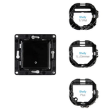 Shelly Smart Wall Switch 1-gang Black | Klikk Malta