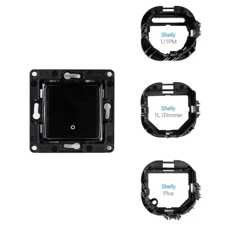 Shelly Smart Wall Switch 1-gang Black | Klikk Malta