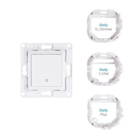 Shelly Smart Wall Switch 1-gang White | Klikk Malta