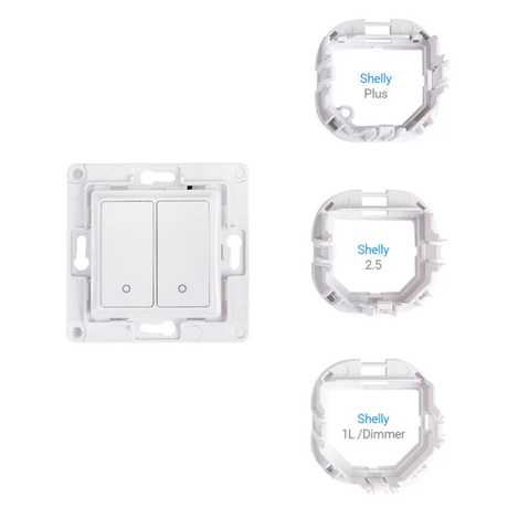 Shelly Smart Wall Switch 2-gang White | Klikk Malta