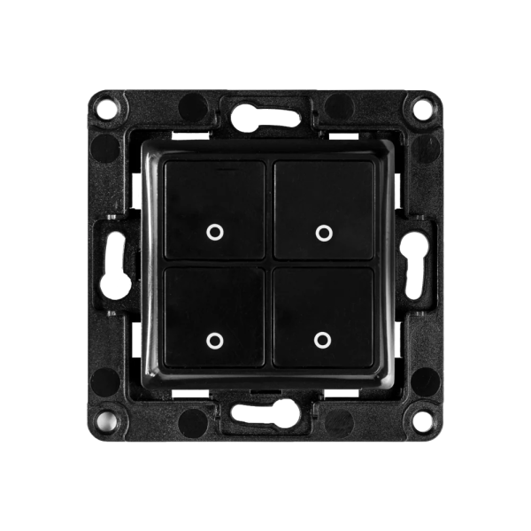 Shelly Smart Wall Switch 4-gang Black | Klikk Malta