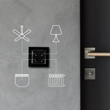 Shelly Smart Wall Switch 4-gang Black | Klikk Malta