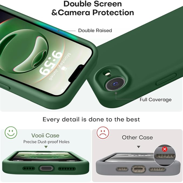 Silicone Case for iPhone 16e/17e Green | Klikk Malta