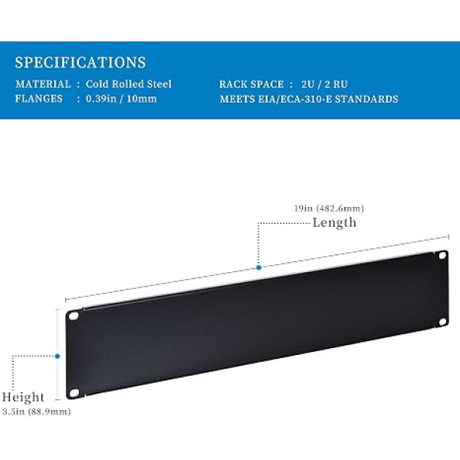 Simante Blank Panel 4U 19 inch | Klikk Malta