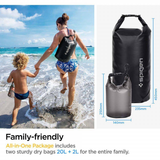 Spigen A630 Black Waterproof Bags (20L and 2L) | Klikk Malta