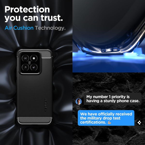 Spigen Matte Black Rugged Armor Back Protec... | Klikk Malta