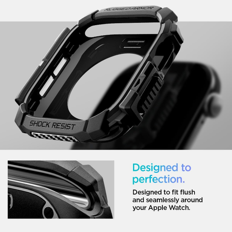 Spigen Rugged Armor Black Case for Apple Wa... | Klikk Malta