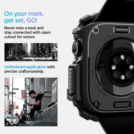Spigen Rugged Armor Black Case for Apple Wa... | Klikk Malta