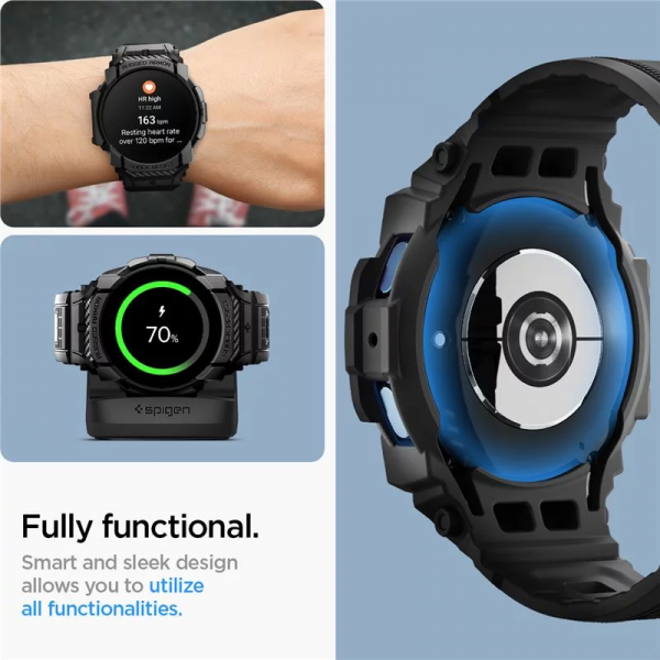 Spigen Rugged Armor Pro Black Case and Band... | Klikk Malta