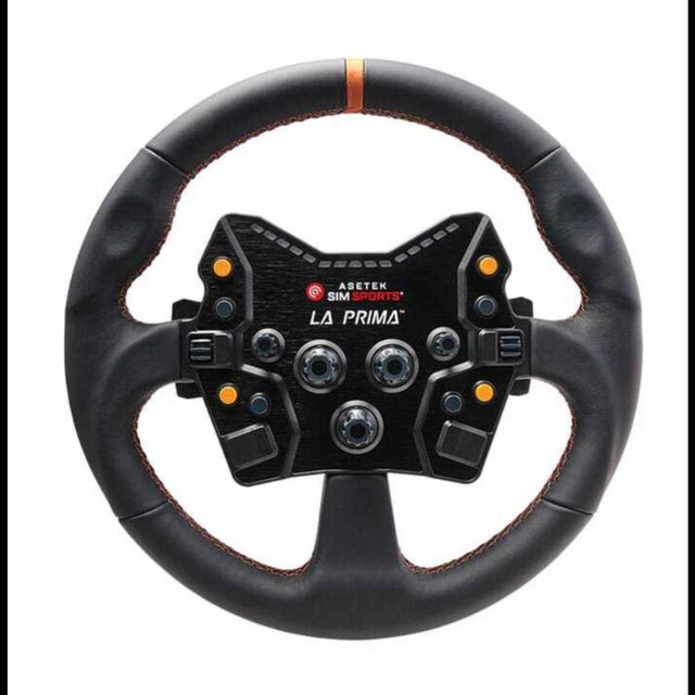 Asetek Round Black Leather Wheel Rim
