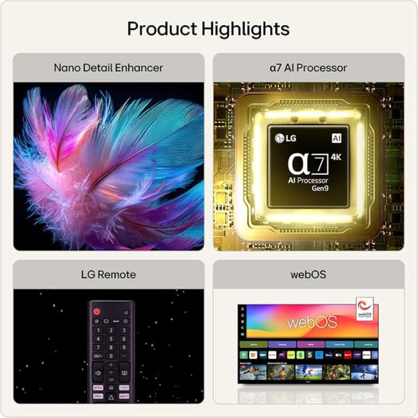 LG NU85 50" Nano 4K AI Smart TV