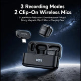Yesido KR31 2-in-1 Lavalier USB-C Noise-cancelling Microphone with Charging Case