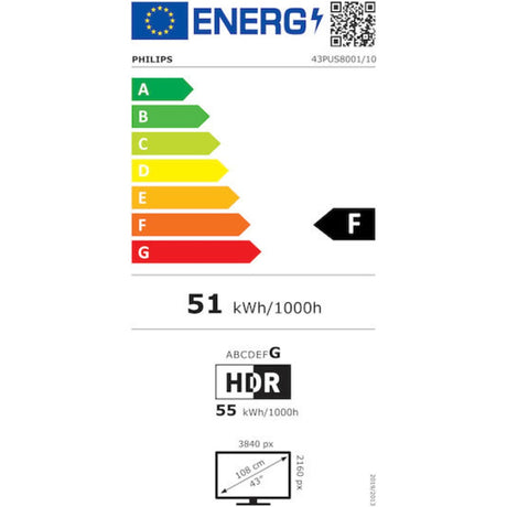 Philips 43" 4K LED Ambilight Smart TV with with Dolby Atmos