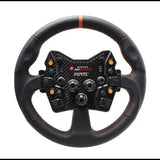 Asetek Round Black Leather Wheel Rim