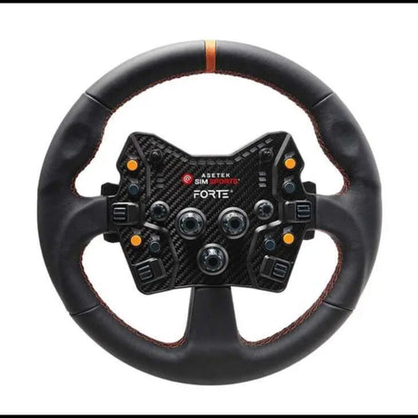 Asetek Round Black Leather Wheel Rim