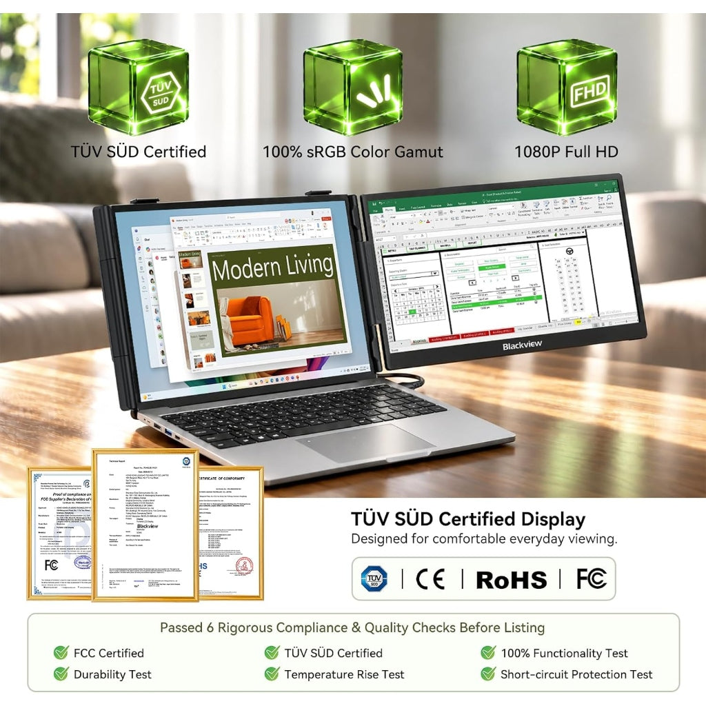 Blackview DCM5 Dual 14" Monitor Extender FHD