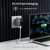BWOO 100W GaN Charger with 3 USB Ports & Smart Display UK Plug