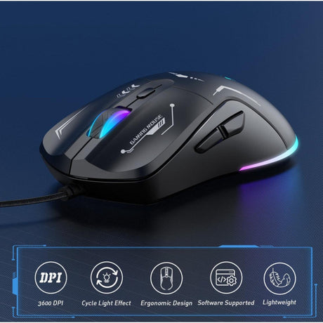 Onikuma CW917 Wired Gaming Mouse Black