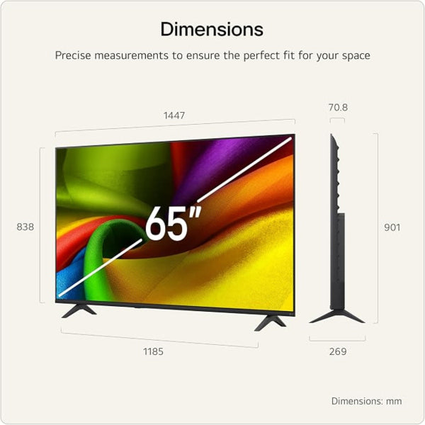 LG NU85 65" Nano 4K AI Smart TV
