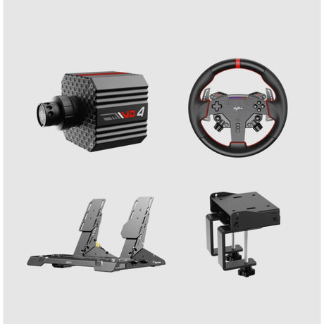 PXN VD4 Racing Wheel+Base+Pedals+Clamp Bundle