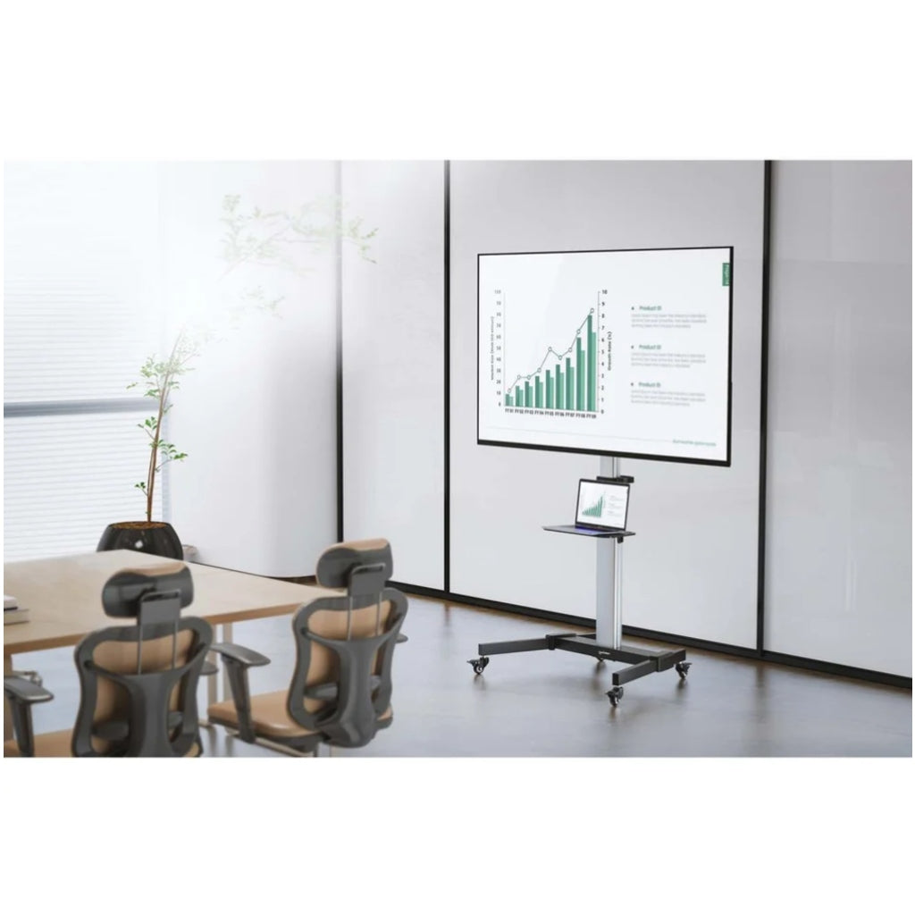 Manhattan Aluminum Height-Adjustable TV Cart 37-86" 50kg