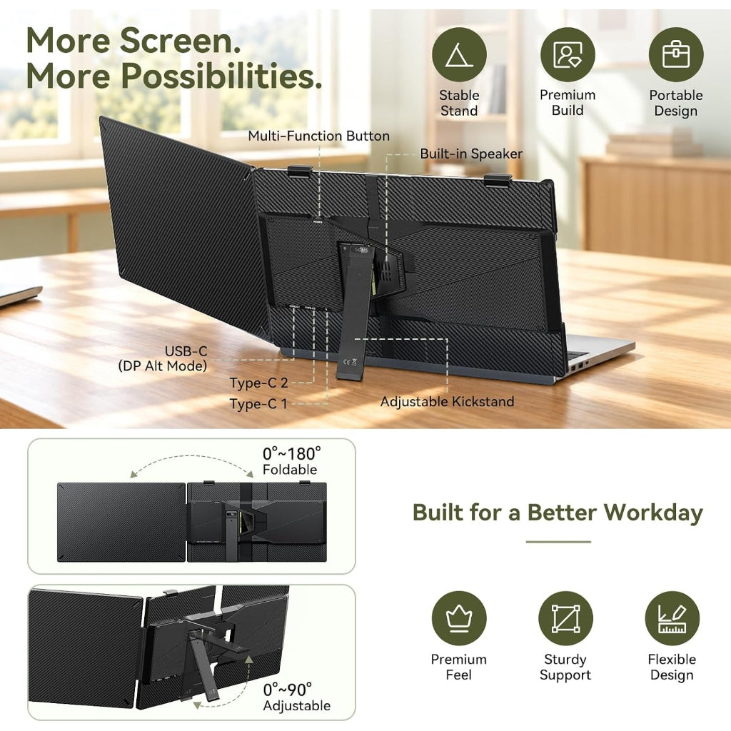 Blackview DCM5 Dual 14" Monitor Extender FHD