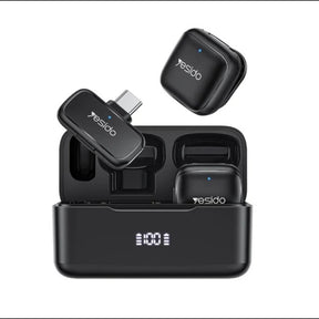 Yesido KR31 2-in-1 Lavalier USB-C Noise-cancelling Microphone with Charging Case