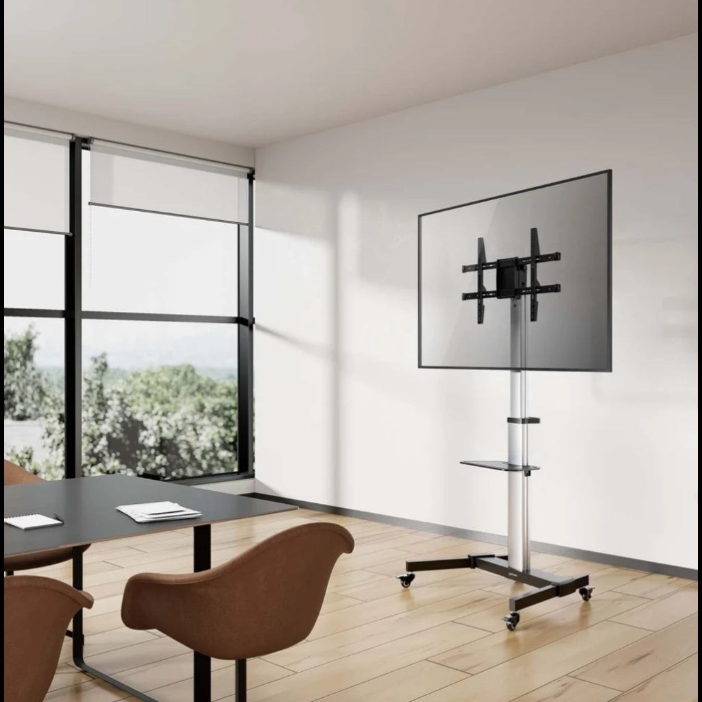 Manhattan Aluminum Height-Adjustable TV Cart 37-86" 50kg