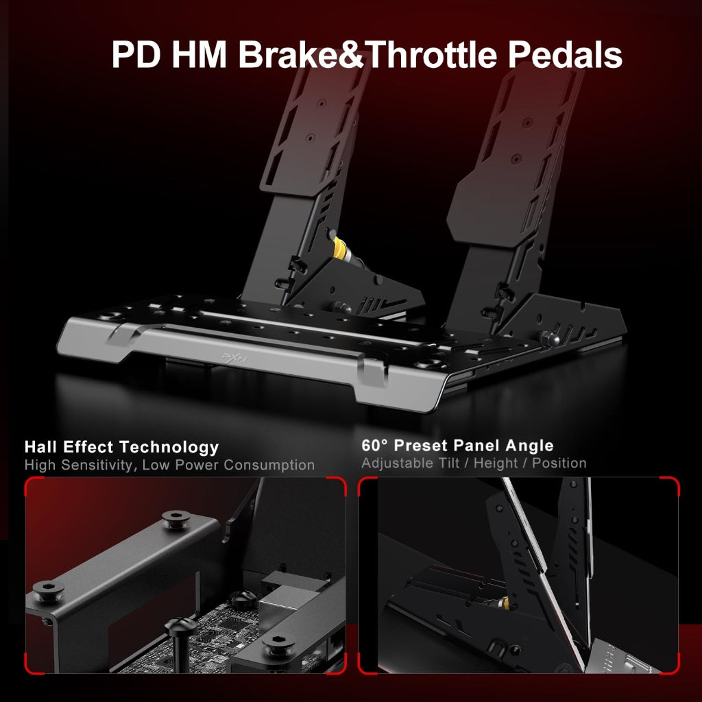 PXN VD6 Racing Wheel+Base+Pedals+Clamp Bundle