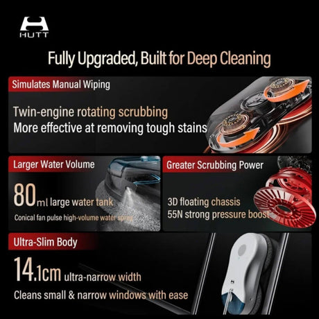 HUTT DDC55PRO Window Cleaning Robot Black