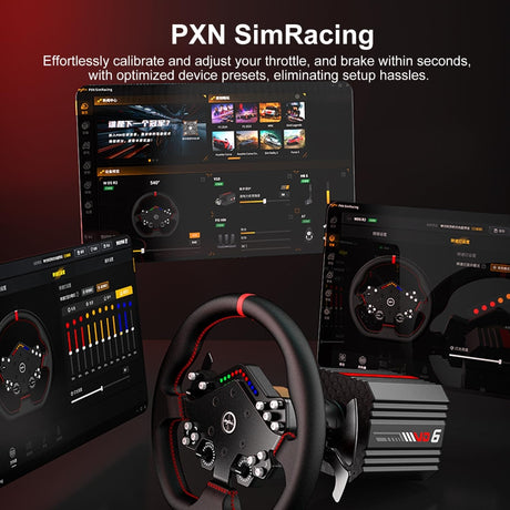 PXN VD6 Racing Wheel+Base+Pedals+Clamp Bundle
