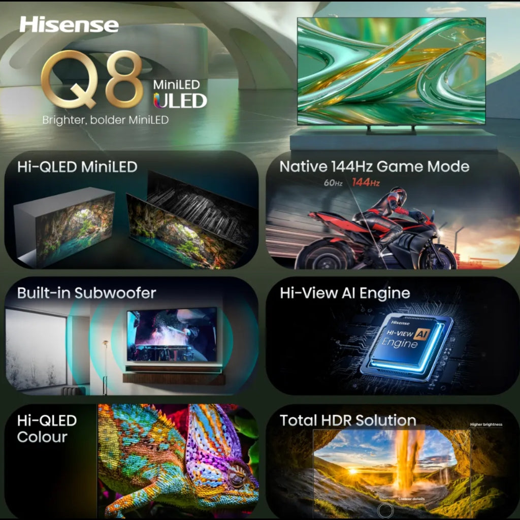 Hisense 65Q8S 65" MiniLED UHD Smart TV