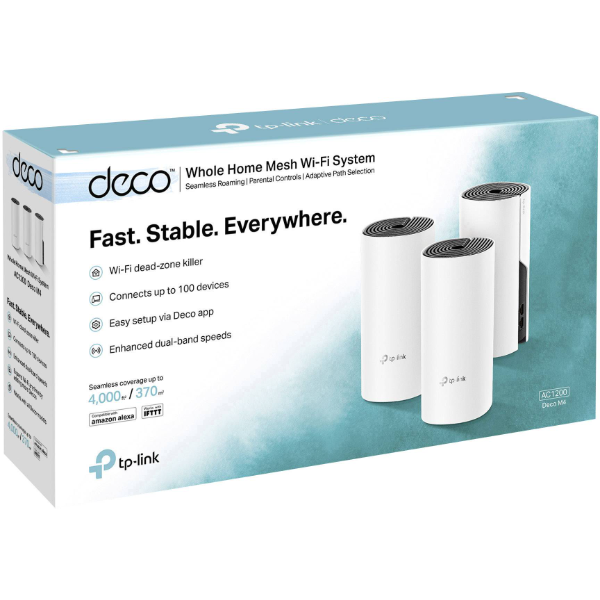 TP-Link Deco M4 Mesh Wi-Fi Router (3-pack) | Klikk Malta