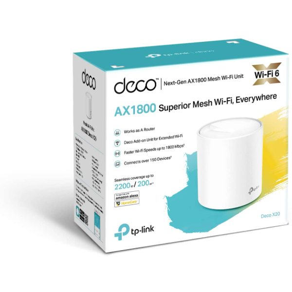 TP-Link Deco X20 Mesh Wi-Fi System (1-pack) | Klikk Malta