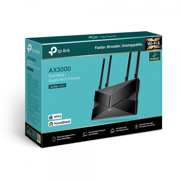 TP-Link Archer AX53 V2 AX3000 Wi-Fi 6 Router | Klikk Malta