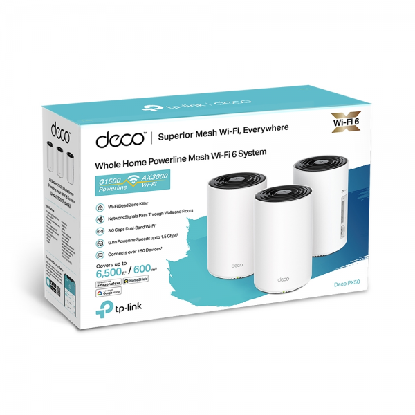 TP-Link Deco PX50 AX3000 Powerline Mesh Wi-... | Klikk Malta