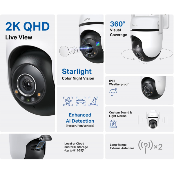 TP-Link TAPO C520WS 2K QHD Pan & Tilt Outdo... | Klikk Malta